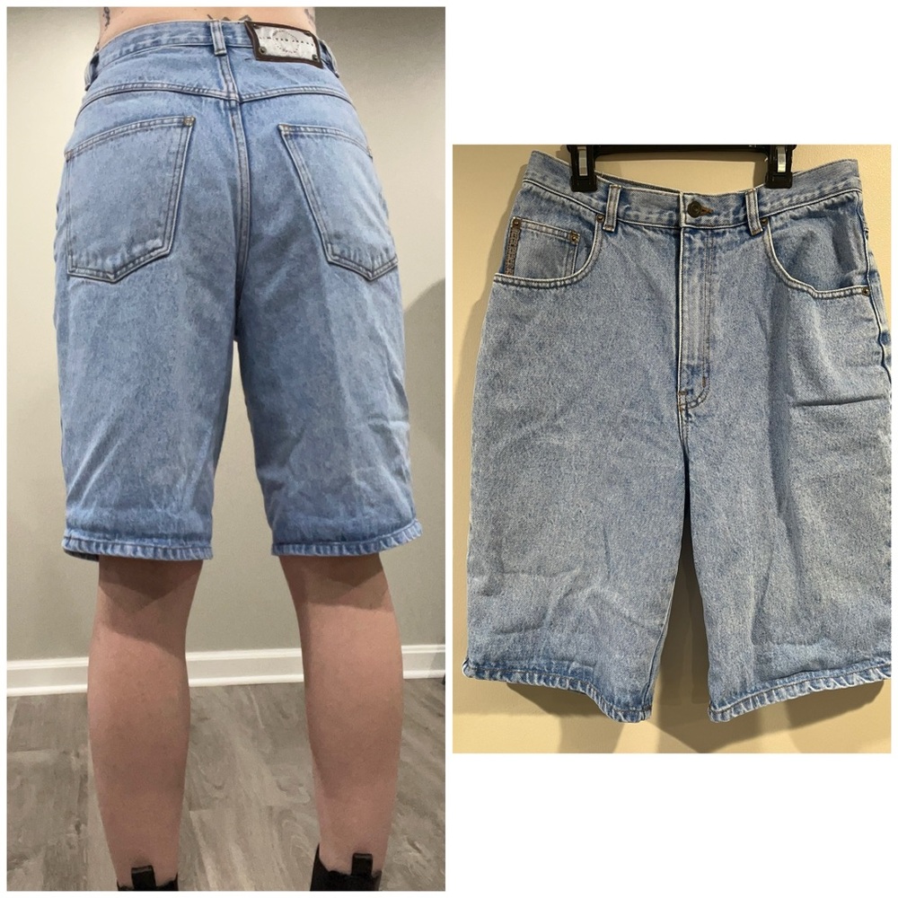 Vintage The Limited Blue Jean Trouser Shorts Relaxed Fit - small